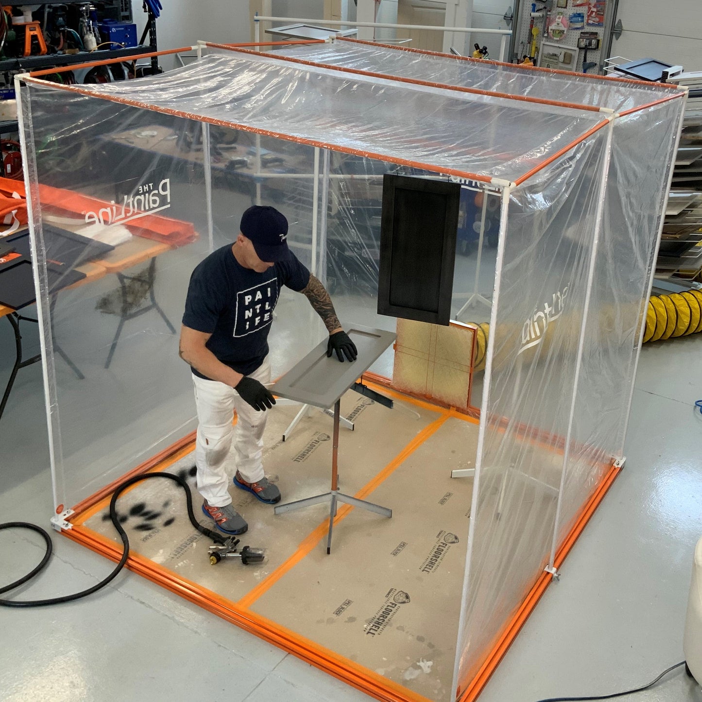 Interior Portable Door Spray Booth XL With Vent by Paintline